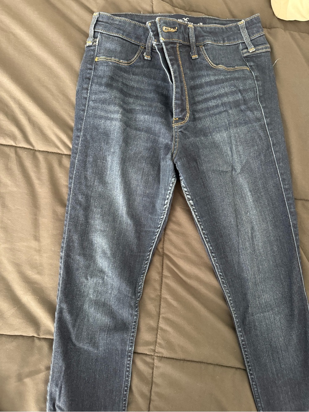 Juniors Dark Blue Slim Fit Jeans